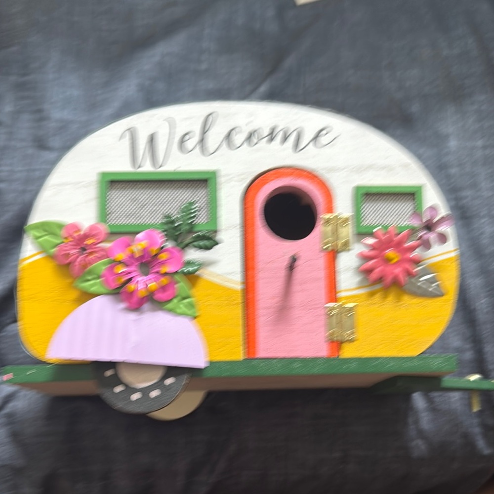Colorful Welcome Birdhouse